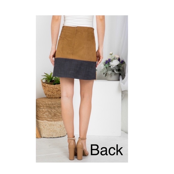 💼 Suede Faux Mini Skirt ~ Compare to Free People Urban Outfitters Anthropologie - Picture 3 of 6